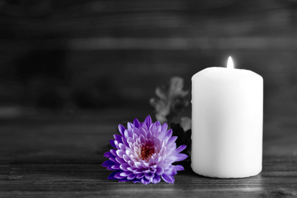 Flower and candle